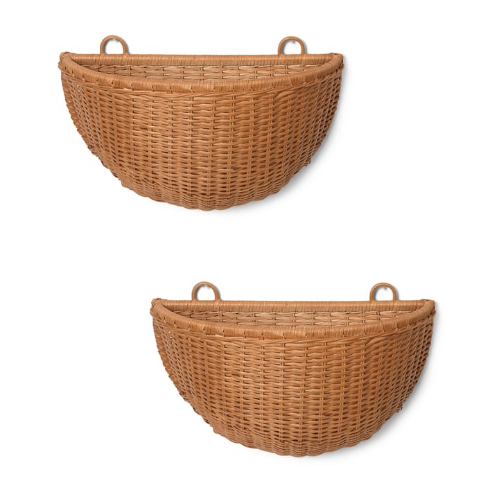 Paniers muraux Braided lot de 2 - Natural - Ferm LIVING