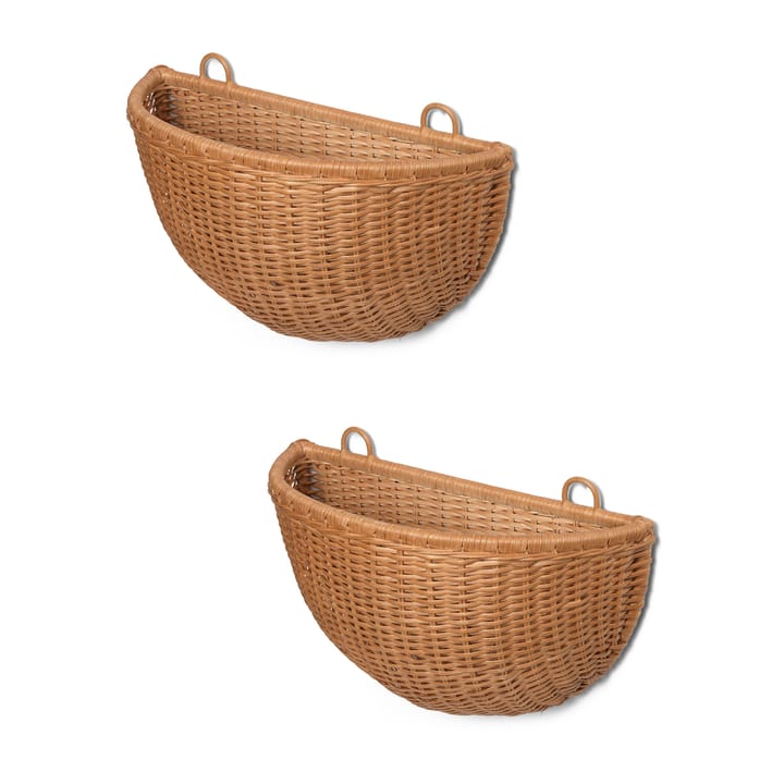 Paniers muraux Braided lot de 2 - Natural - ferm LIVING