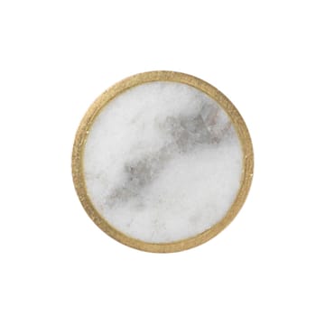 Petit crochet en pierre - marbre blanc-laiton - Ferm Living
