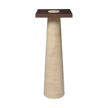 Piédestal Grova - Travertin, 30x30x80 cm - Ferm Living
