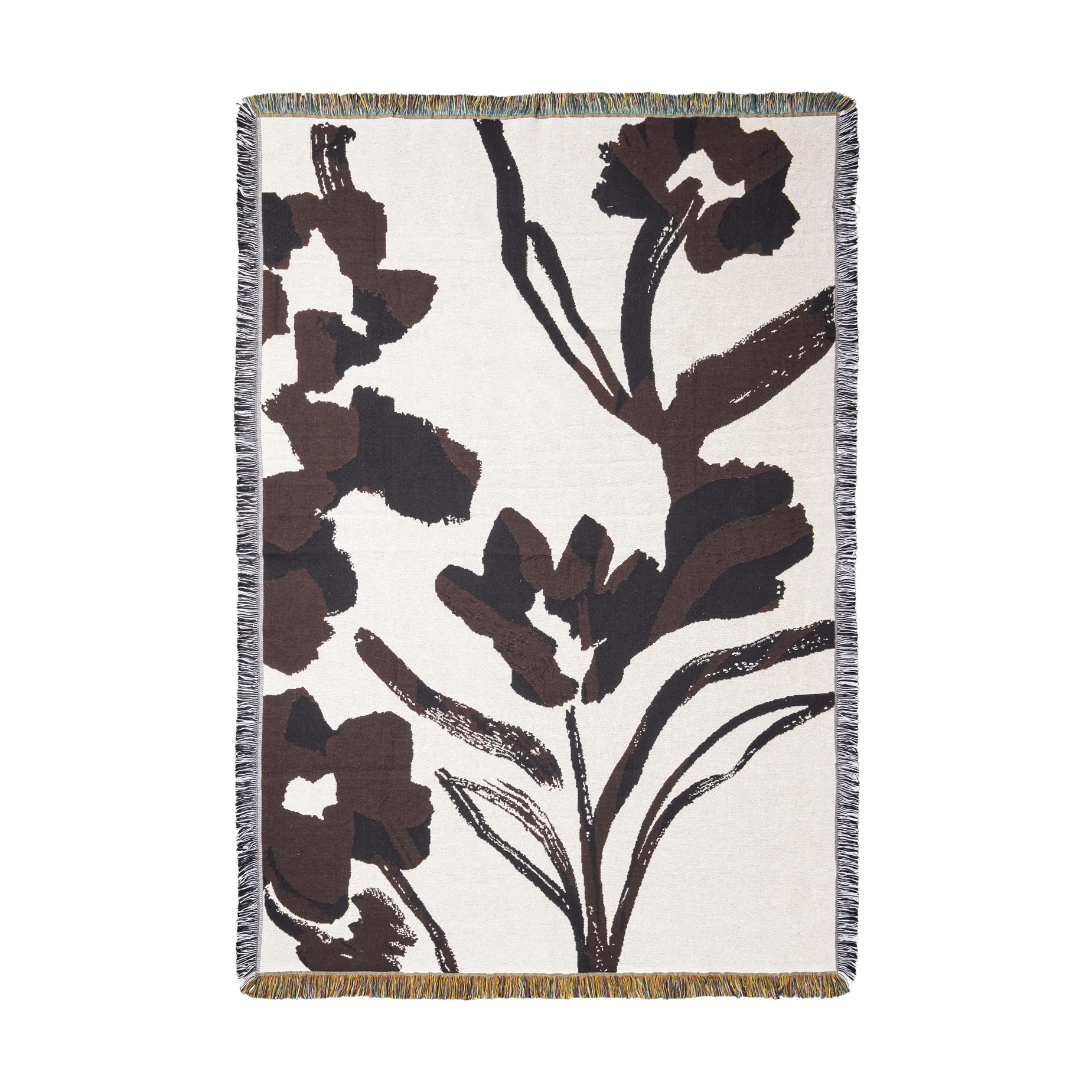 Plaid Cilla tapestry 120x170 cm, Off-white-Dark grape Ferm Living