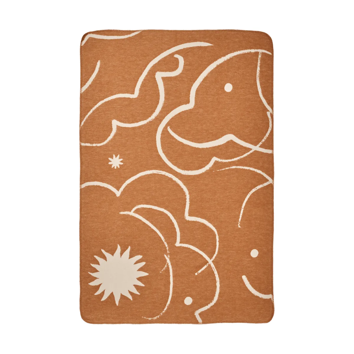 Plaid Skye, Sienna-parchment, 80x120 cm Ferm Living