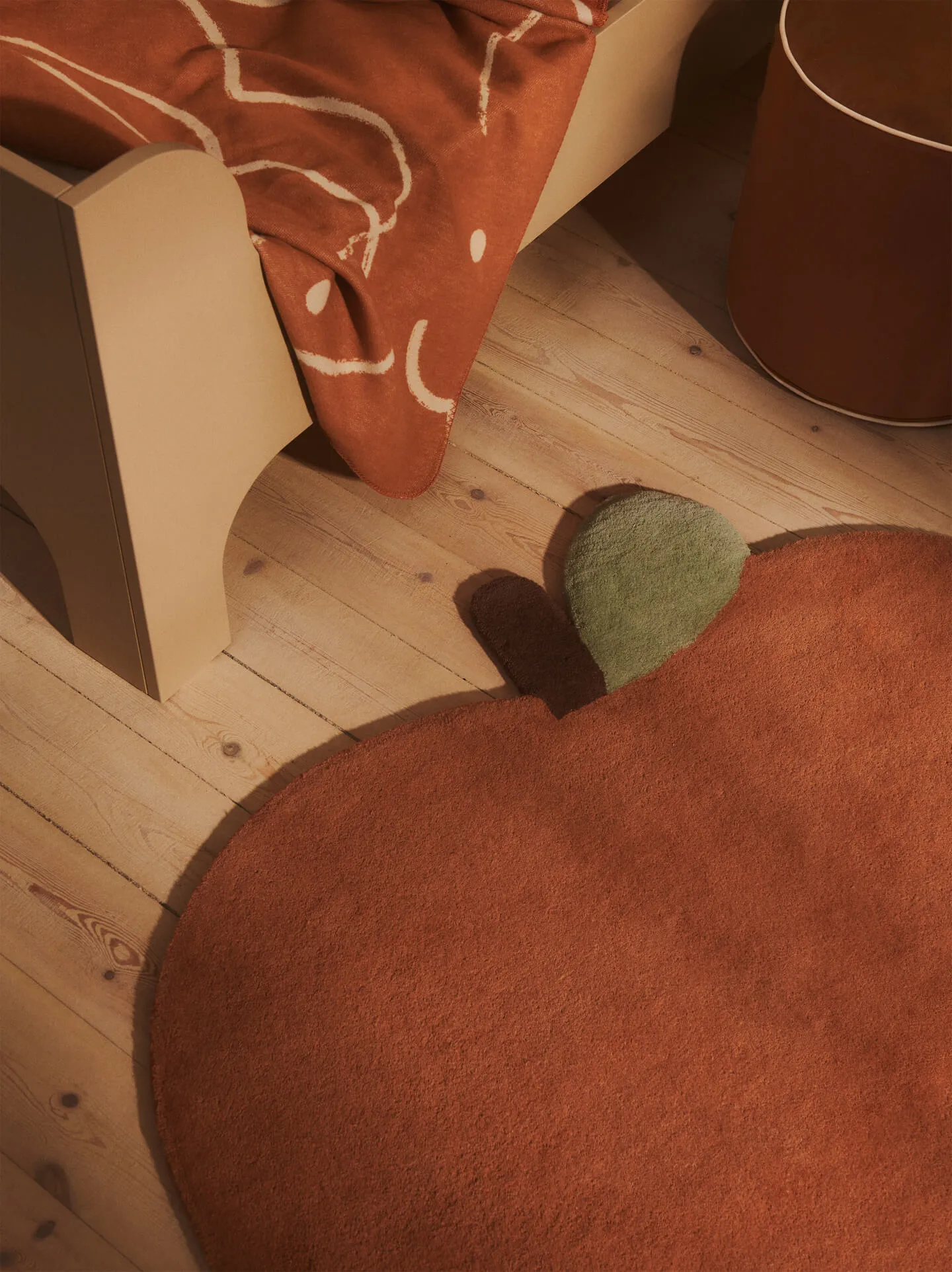 Plaid Skye, Sienna-parchment, 80x120 cm Ferm Living