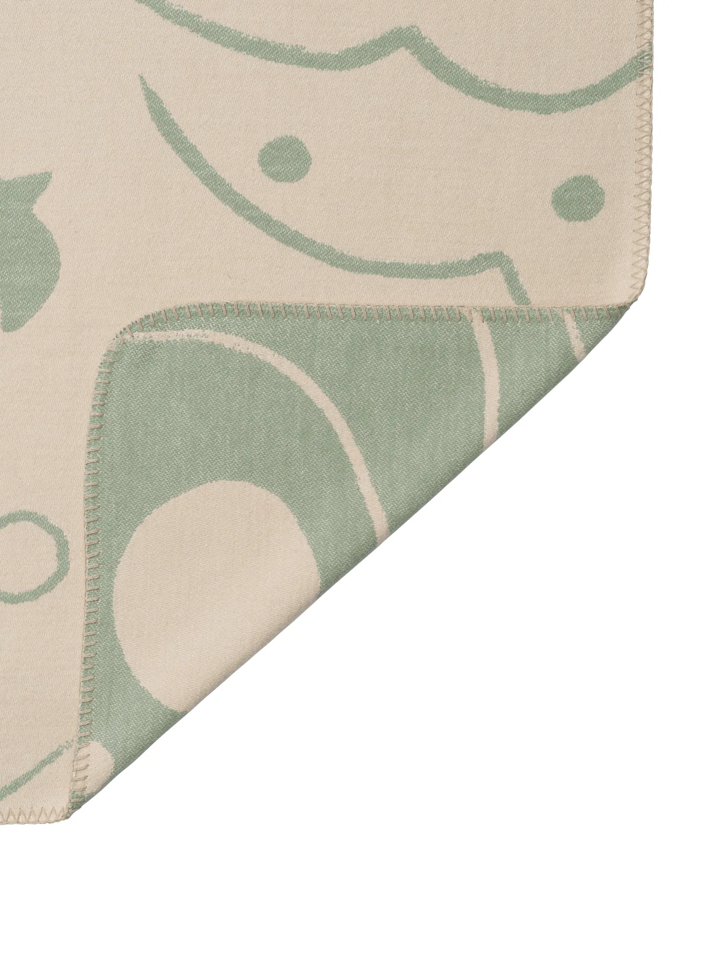 Plaid Skye, Tea green-parchment, 80x120 cm Ferm Living