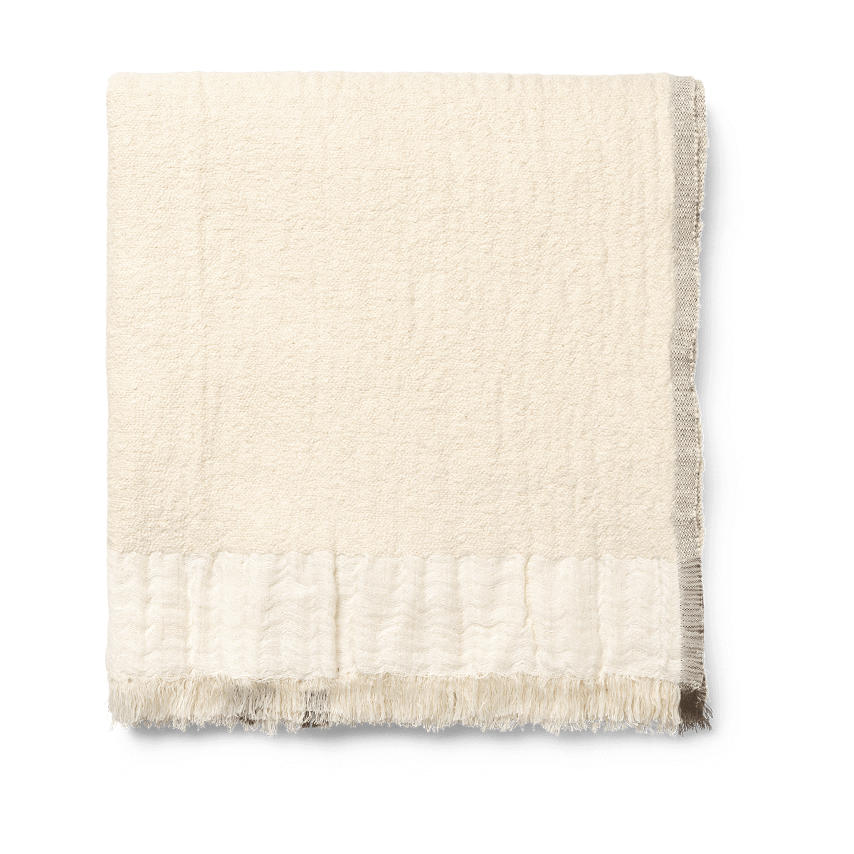 ferm LIVING Plaid Weaver 120x170 cm Blanc cassé | Design Scandinave | Plaids & couvertures en laine | Blanc