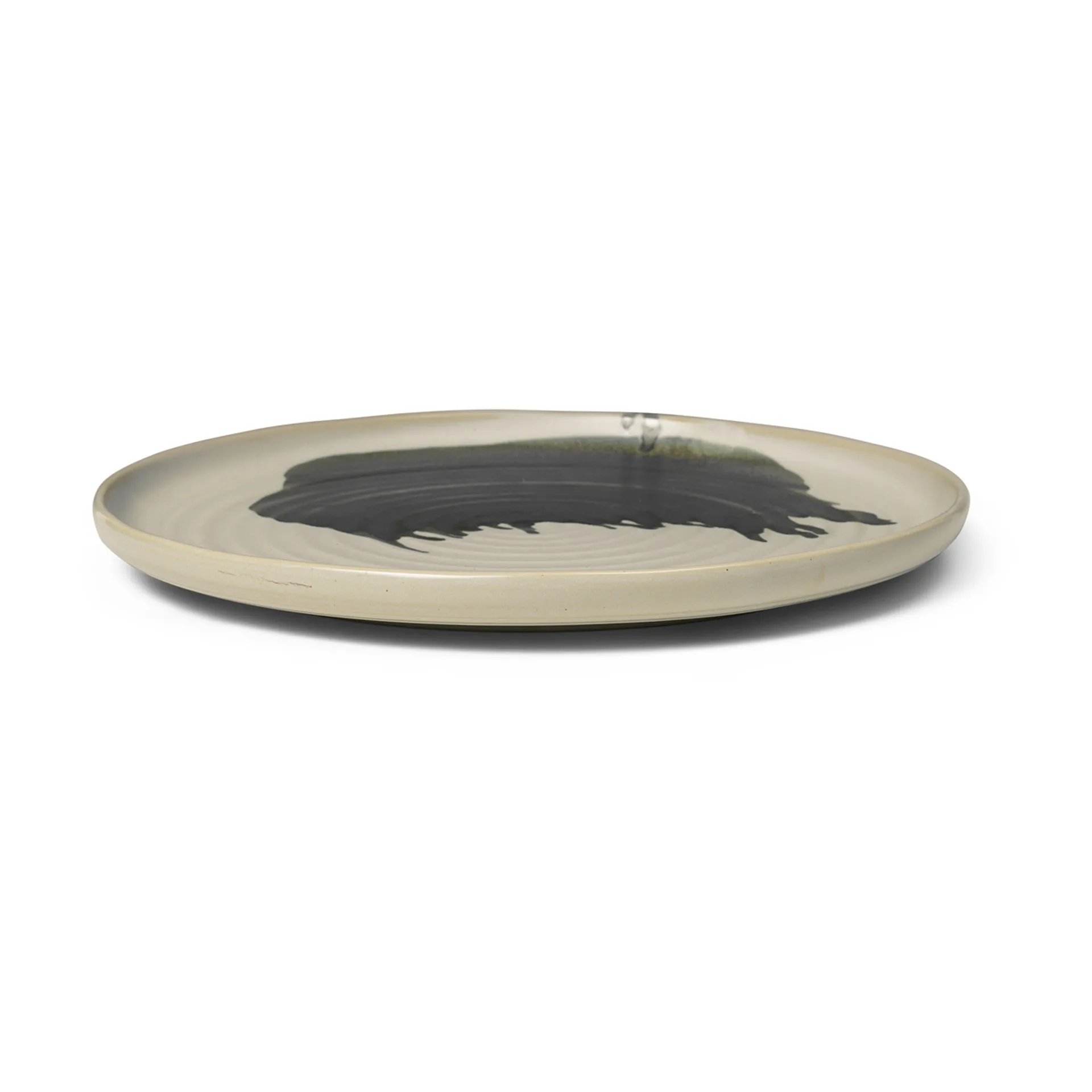Plat de service Omhu Centrepiece ⌀36 cm, blanc cassé - anthracite Ferm Living