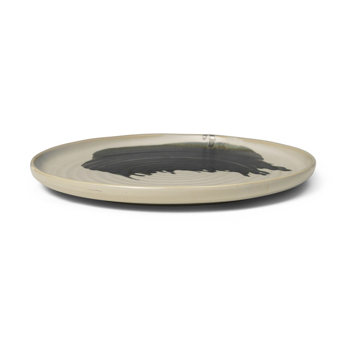 ferm LIVING Plat de service Omhu Centrepiece 36 cm blanc cassé - anthracite