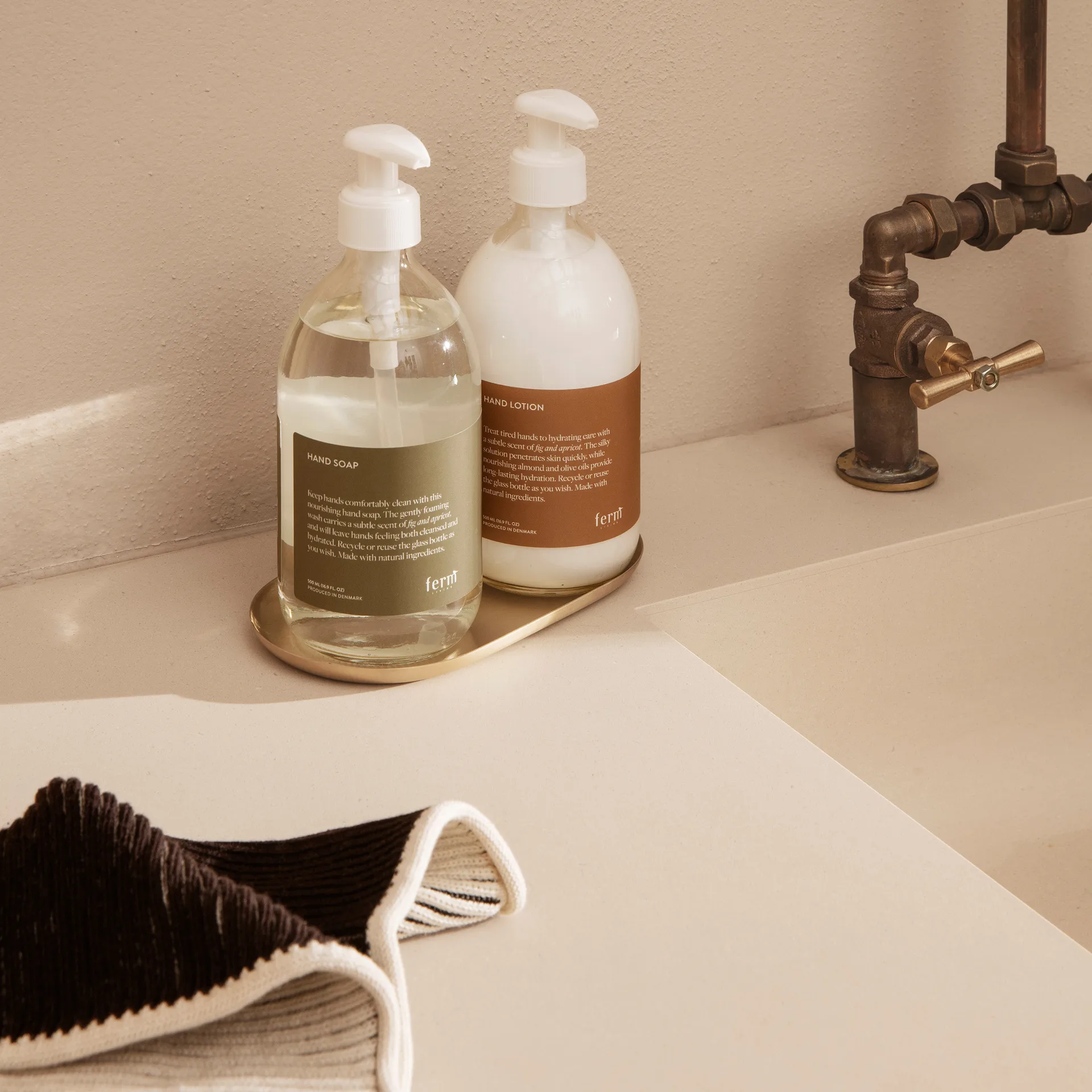 Plateau Basho 9x18 cm, Laiton Ferm Living