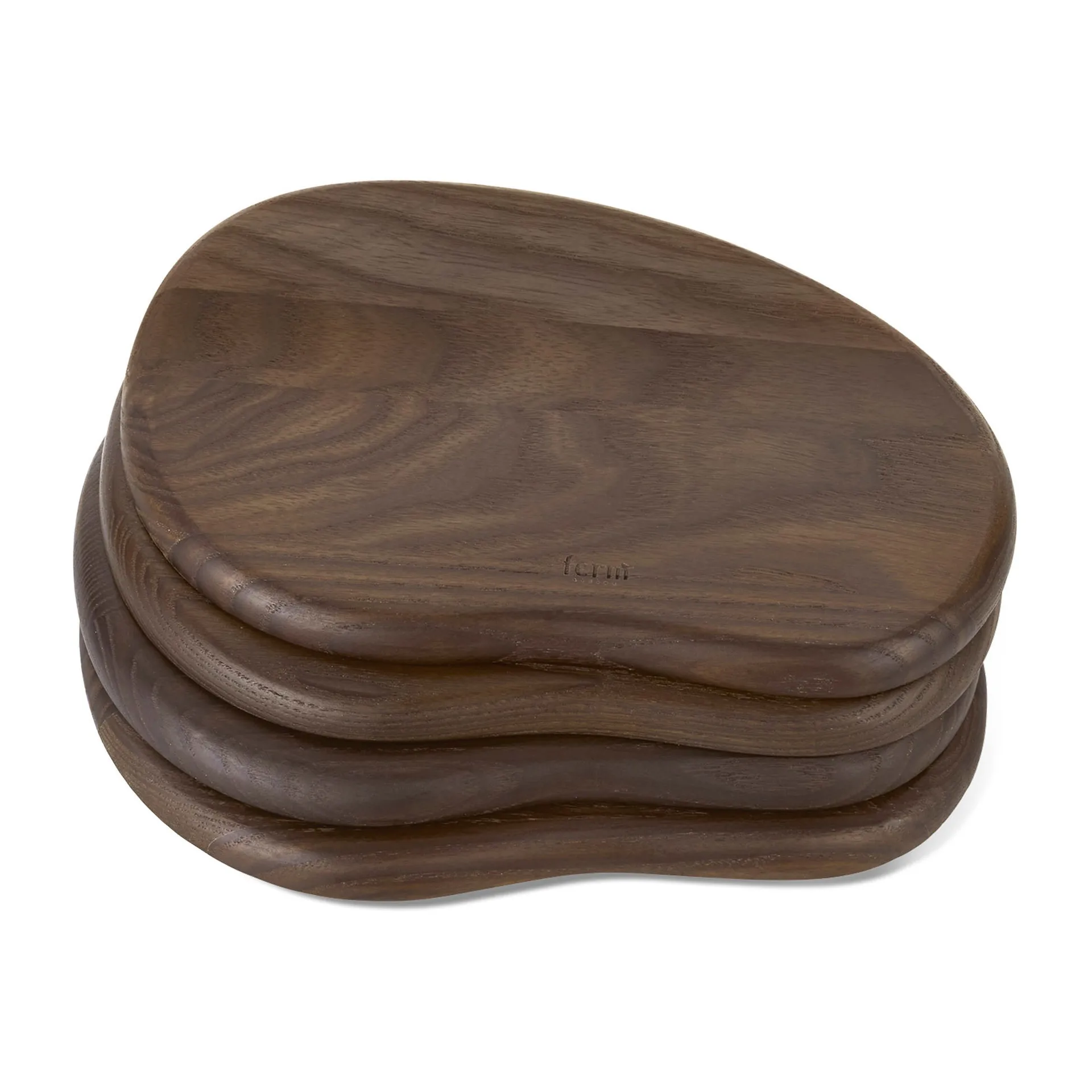 Plateau Cairn butter boards 4 pièces, Dark Brown Ferm Living