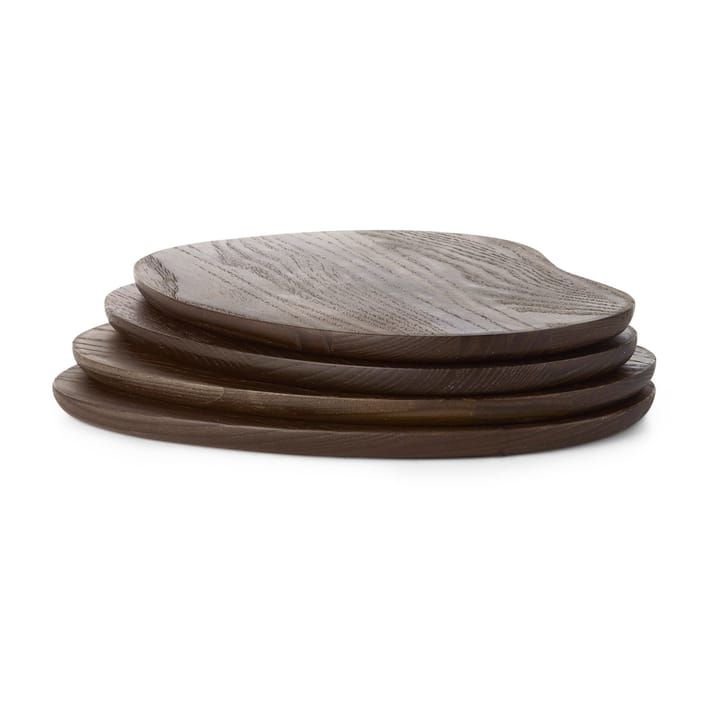 Plateau Cairn butter boards 4 pièces, Dark Brown Ferm Living