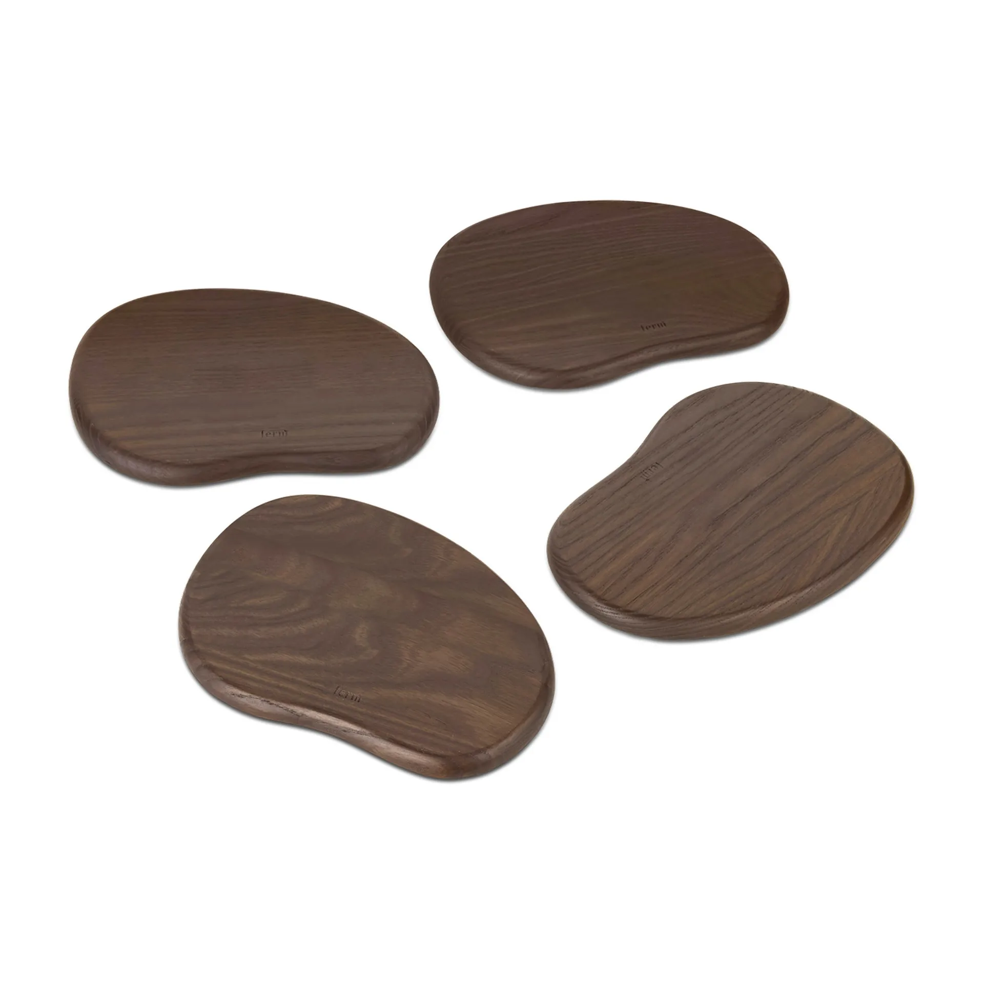 Plateau Cairn butter boards 4 pièces, Dark Brown Ferm Living