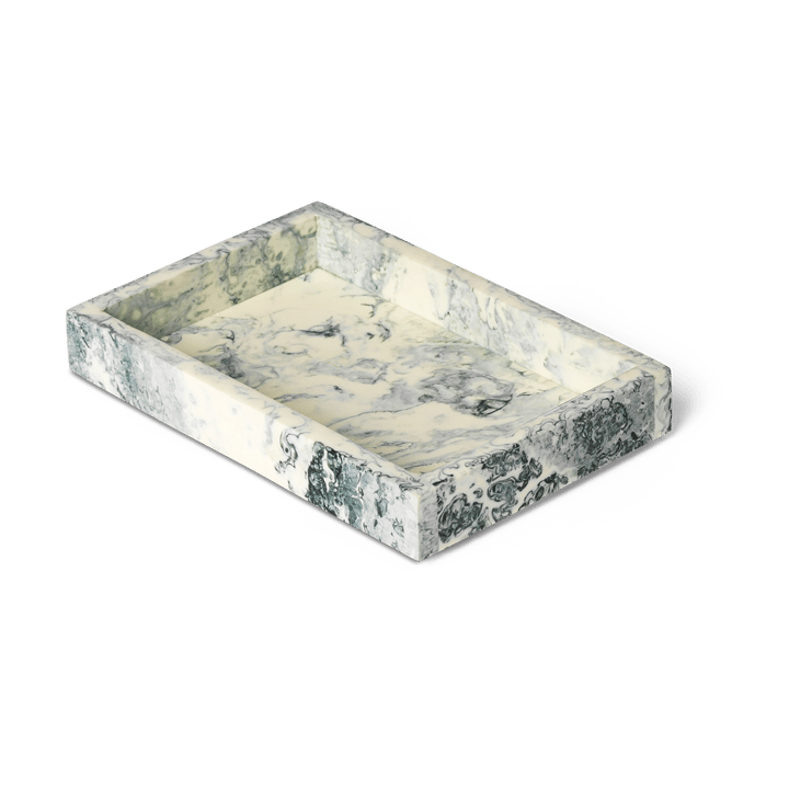 Plateau de décoration Mist 10x15 cm - Emerald-off white - Ferm Living