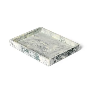 Plateau de décoration Mist 15x20 cm - Emerald-off white - Ferm Living