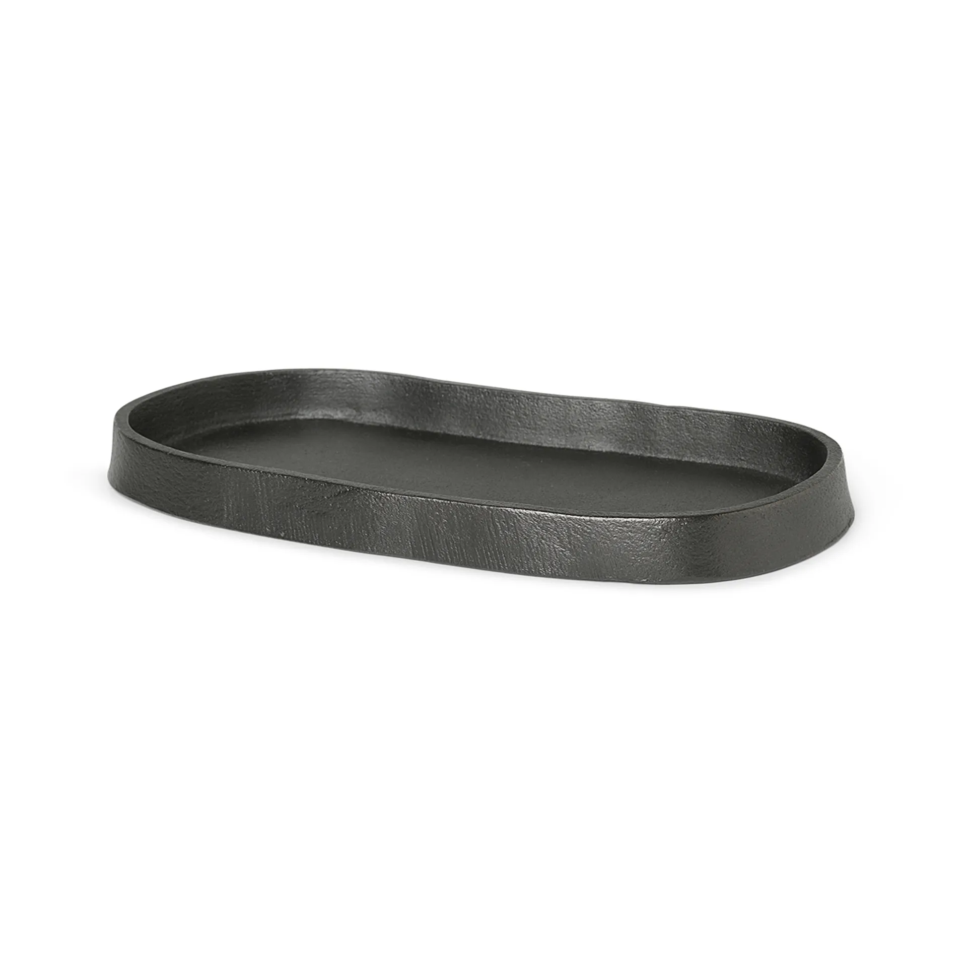 Plateau oval Yama 9,5x19 cm, Aluminium noirci Ferm Living