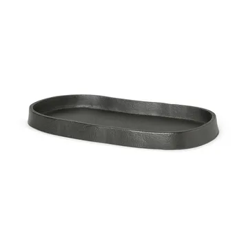 Plateau oval Yama 9,5x19 cm - Aluminium noirci - Ferm Living