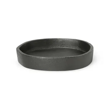 Plateau rond Yama 8,3x8,9 cm - Aluminium noirci - Ferm Living