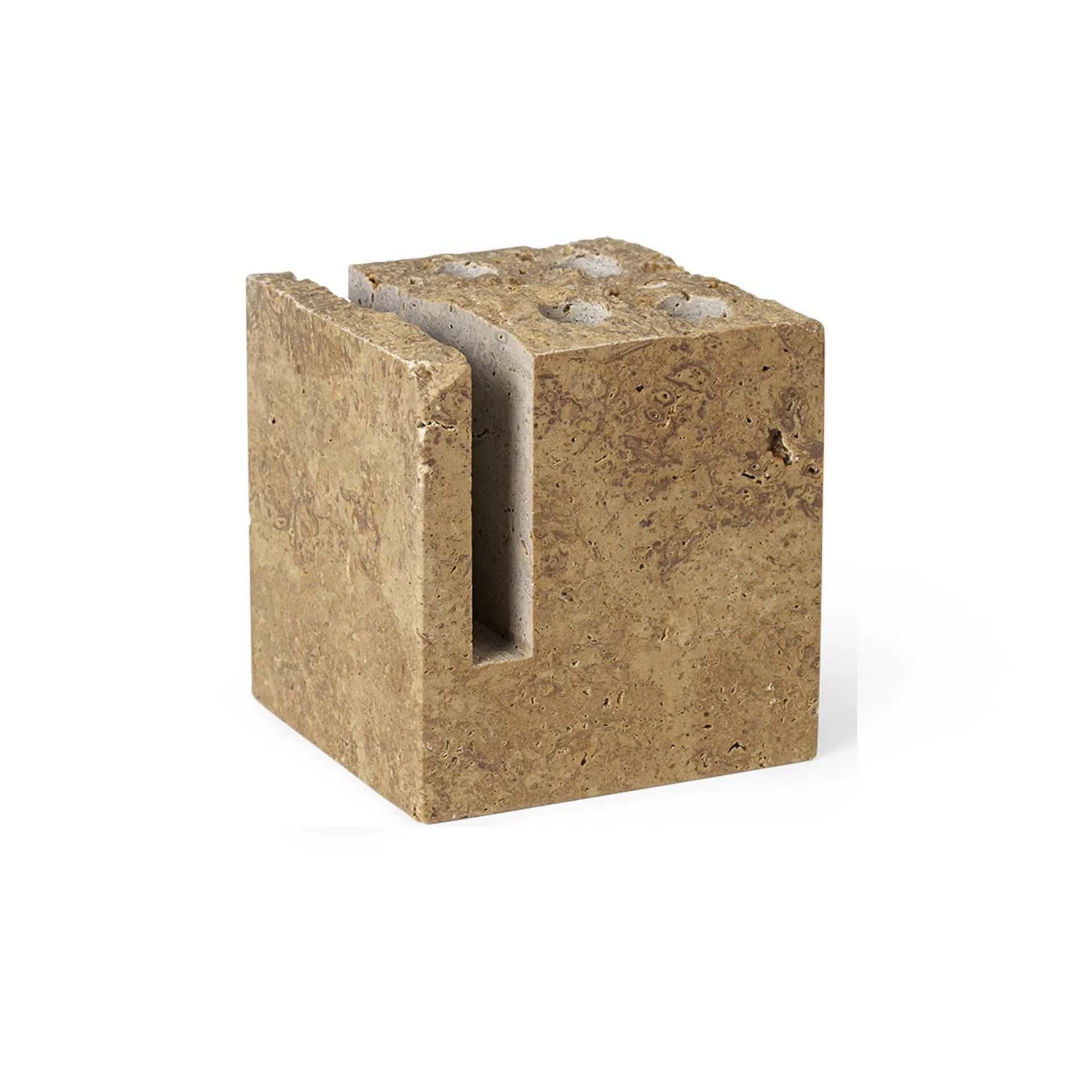 Porte-crayons Klint 9x9 cm, Beige travertin Ferm Living