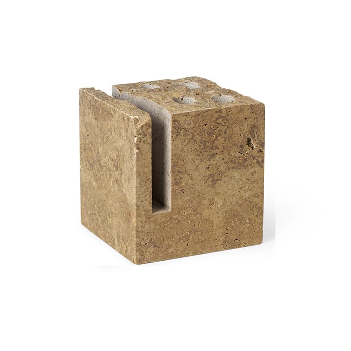 Porte-crayons Klint 9x9 cm - Beige travertin - ferm LIVING