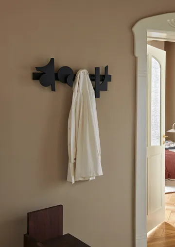 Porte-manteau mural Cupe 33,4x73 cm - Noir - Ferm Living