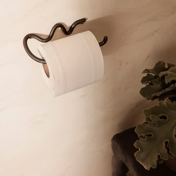 Porte-papier toilette Curvature - Laiton noir - ferm LIVING