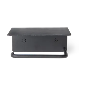 Porte-papier toilette Dora avec étagère - Black - Ferm Living