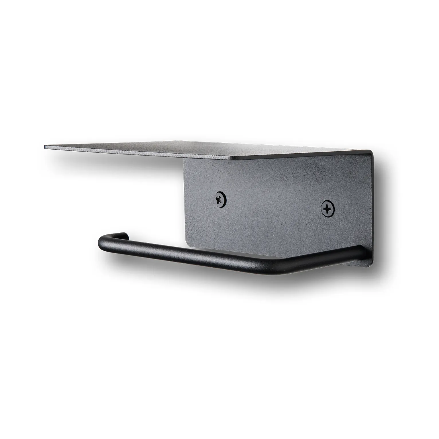 Porte-papier toilette Dora avec étagère, Black Ferm Living