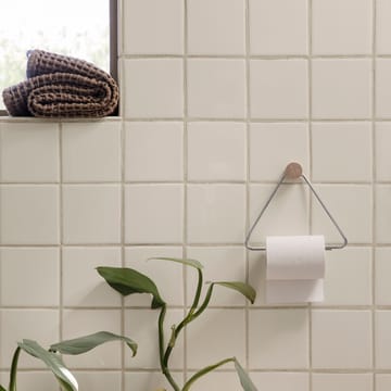 Porte-papier toilette Ferm noir - Chrome - ferm LIVING