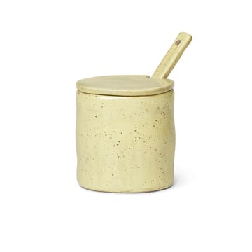 Pot à confiture avec cuillère Flow - Tacheté jaune - Ferm Living