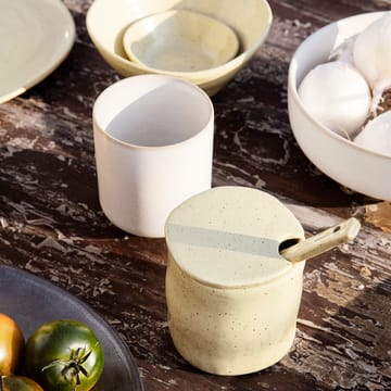 Pot à confiture avec cuillère Flow - Tacheté jaune - Ferm Living