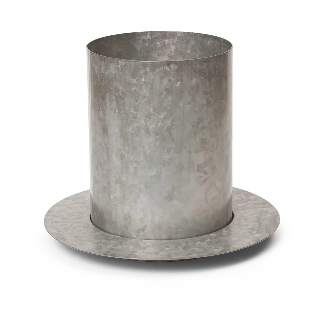 Pot Auran small 21 cm, Galvanized iron Ferm Living