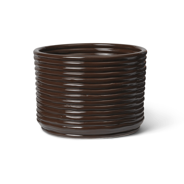 Pot Corduroy Ø20x15 cm - Carob Brown - Ferm Living