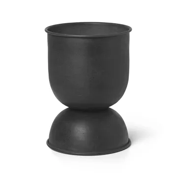 Pot Hourglass extra small Ø21 cm - Noir-gris foncé - Ferm Living