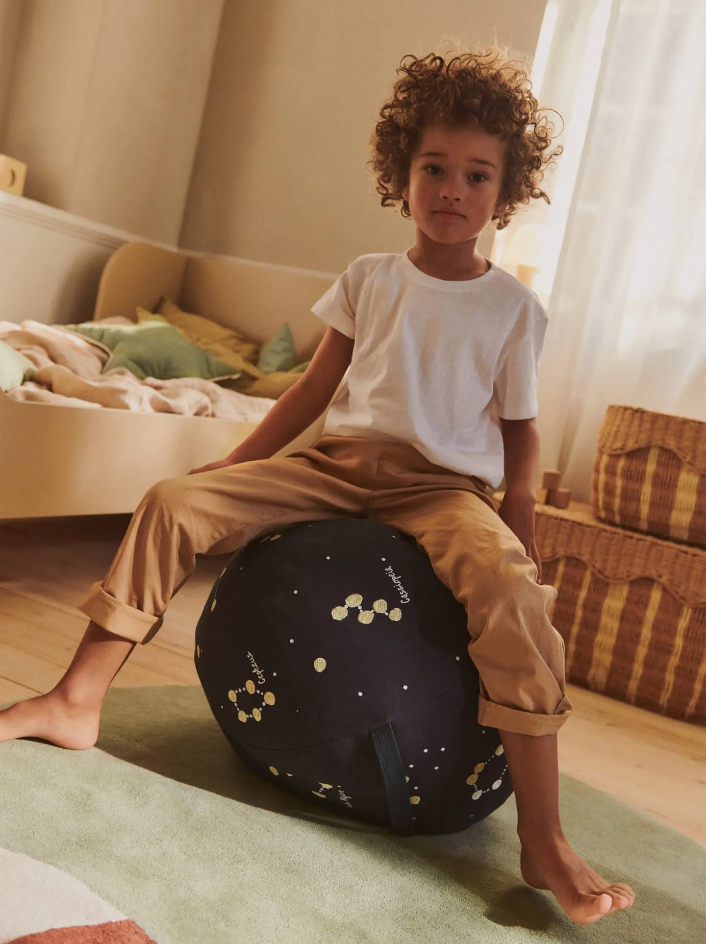 Pouf Constellation, Bleu foncé, Ø50 cm Ferm Living