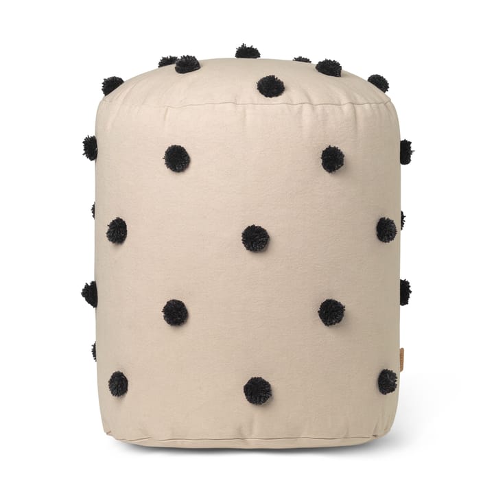 Pouf Dot Ø39 cm, Sand-black Ferm Living