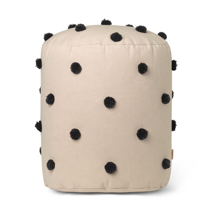 Pouf Dot Ø39 cm - Sand-black - Ferm LIVING