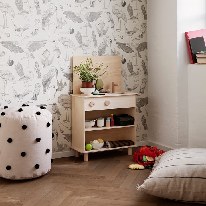 Pouf Dot Ø39 cm, Sand-black Ferm Living