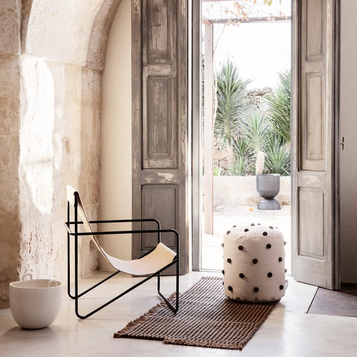 Pouf Dot Ø39 cm, Sand-black Ferm Living