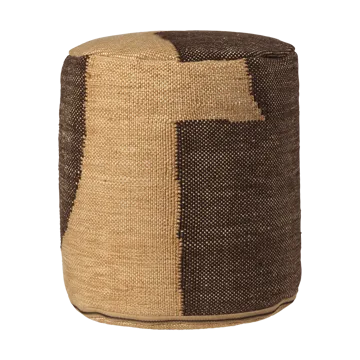 Pouf Forene cylinder Ø38x42 cm - Tan-Chocolate - Ferm Living