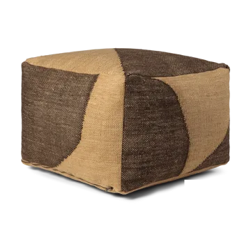 Pouf Forene square 60x60x40 cm - Tan-Chocolate - Ferm Living