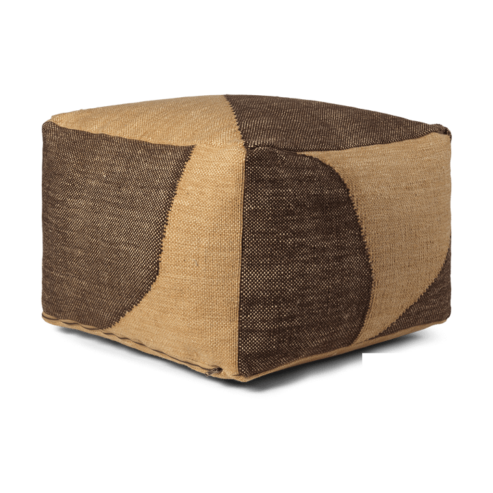 Pouf Forene square 60x60x40 cm - Tan-Chocolate - ferm LIVING