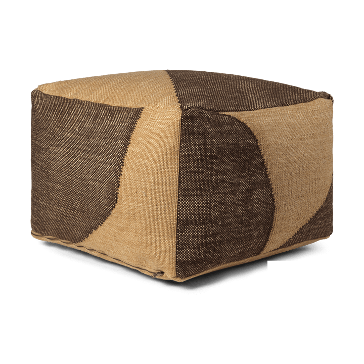 Pouf Forene square 60x60x40 cm - Tan-Chocolate - Ferm LIVING