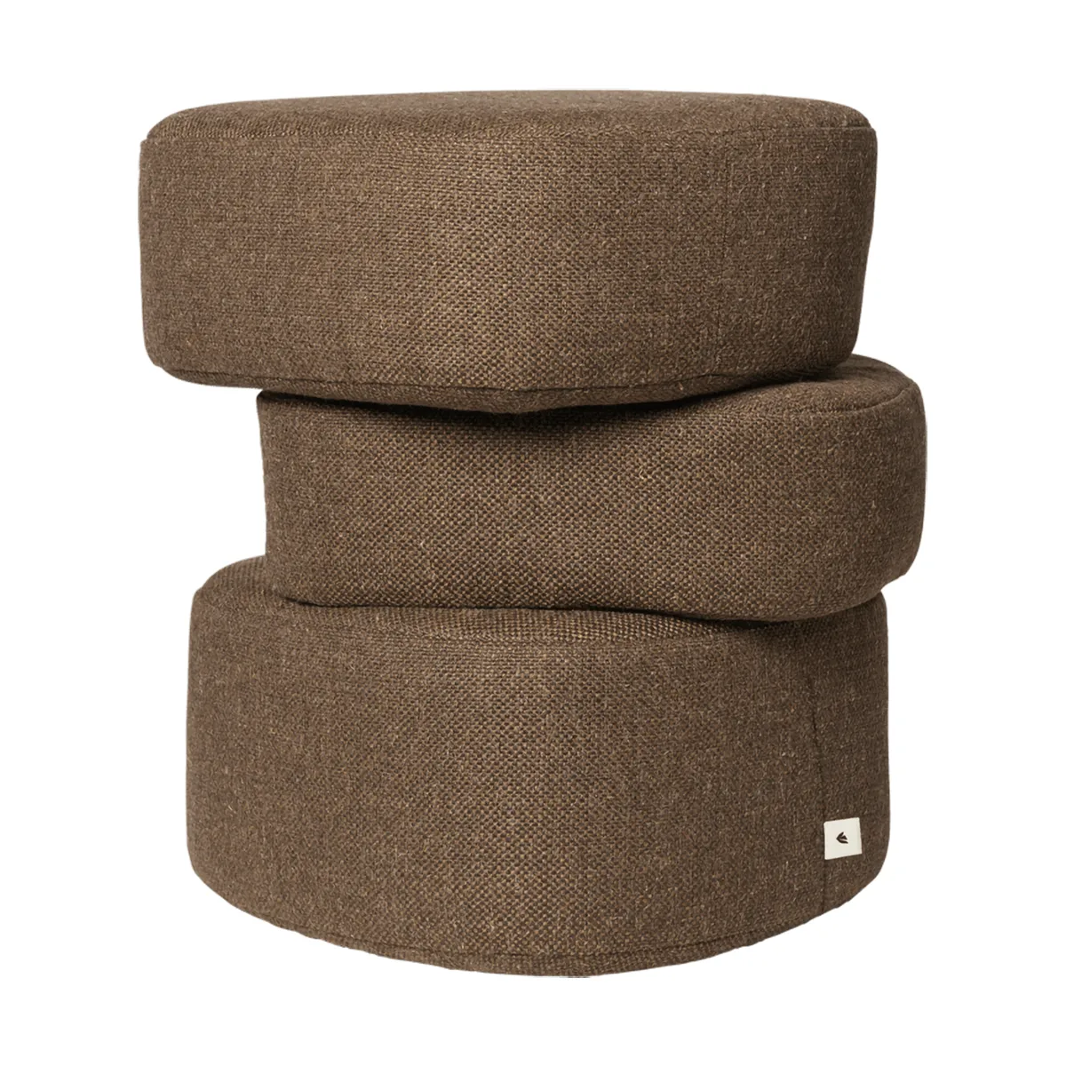 Pouf Plyo staple, Dark brown Ferm Living