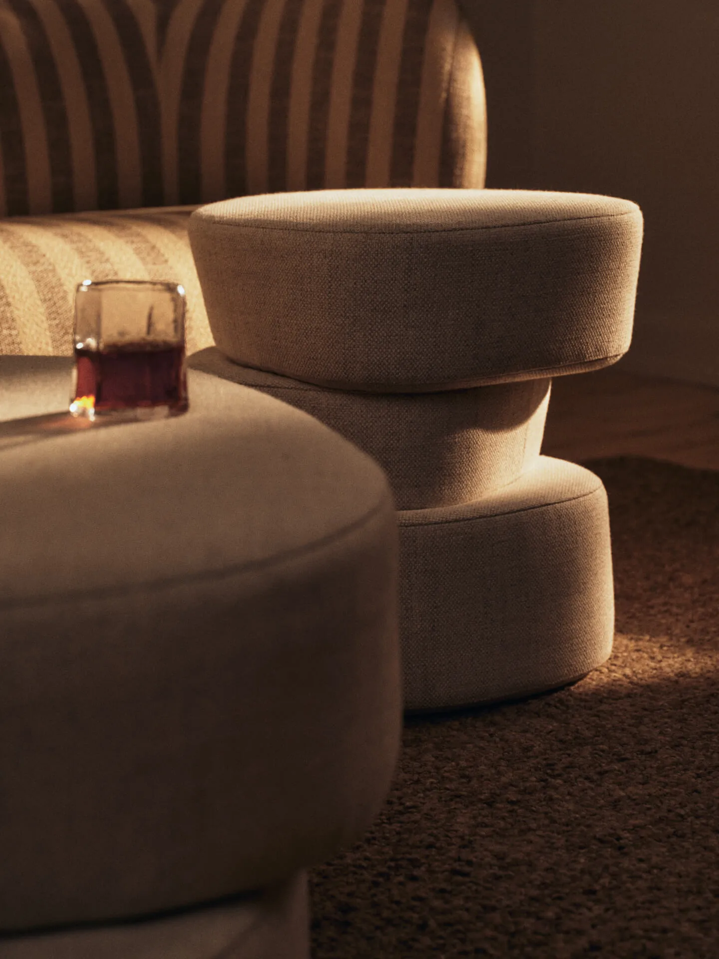 Pouf Plyo staple, Off-white Ferm Living