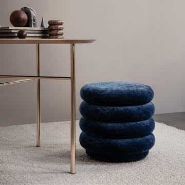 Pouf Pouf Round - tissu faded velvet 3 forest - ferm LIVING