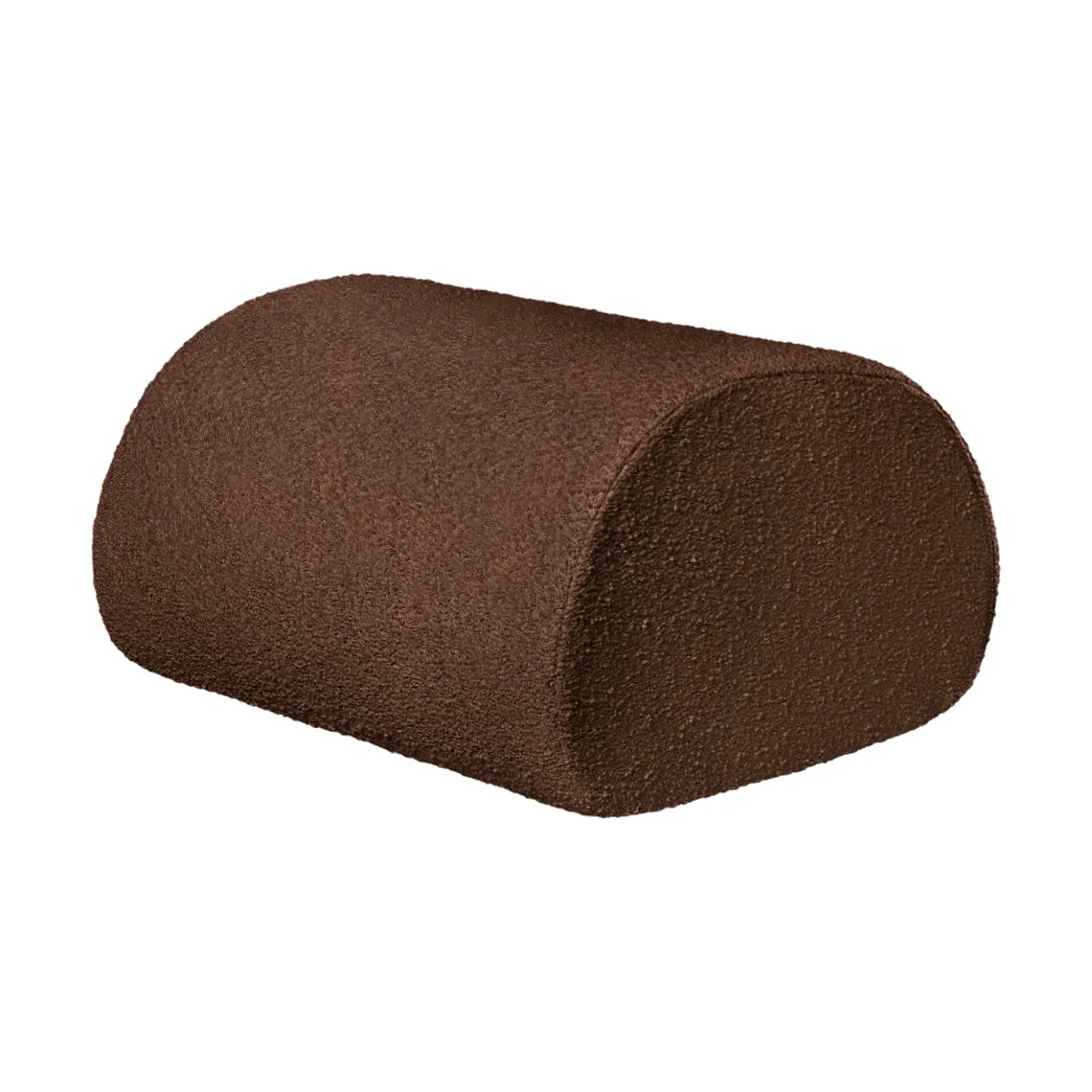 Pouf Rouli pure bouclé, Marron châtaigne Ferm Living