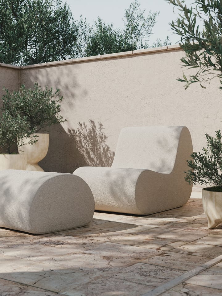 Pouf Rouli pure bouclé, Off-white Ferm Living