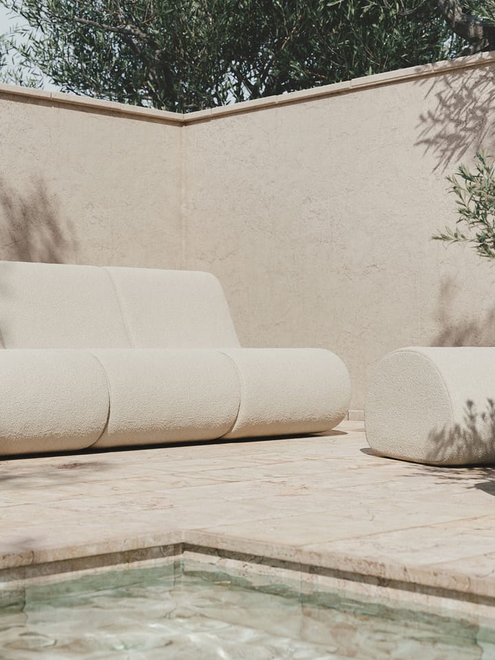 Pouf Rouli pure bouclé, Off-white Ferm Living