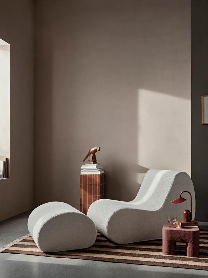 Pouf Rouli pure bouclé, Off-white Ferm Living