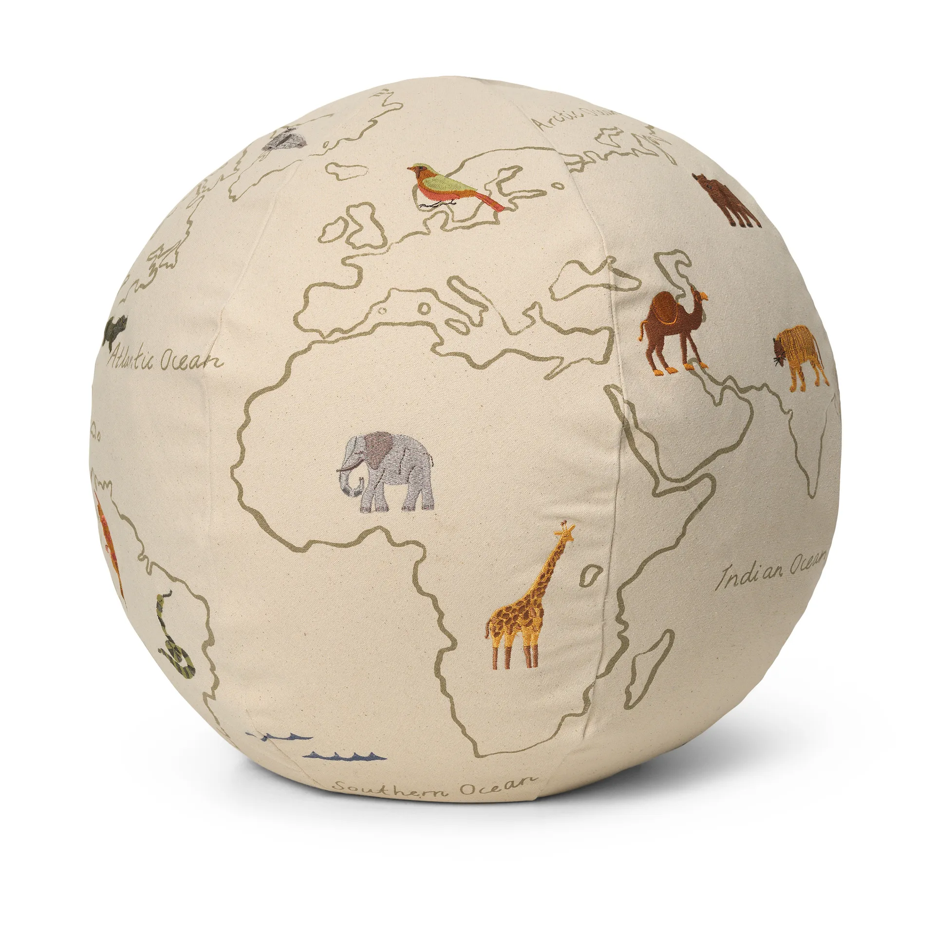 Pouf The World, Blanc cassé Ferm Living