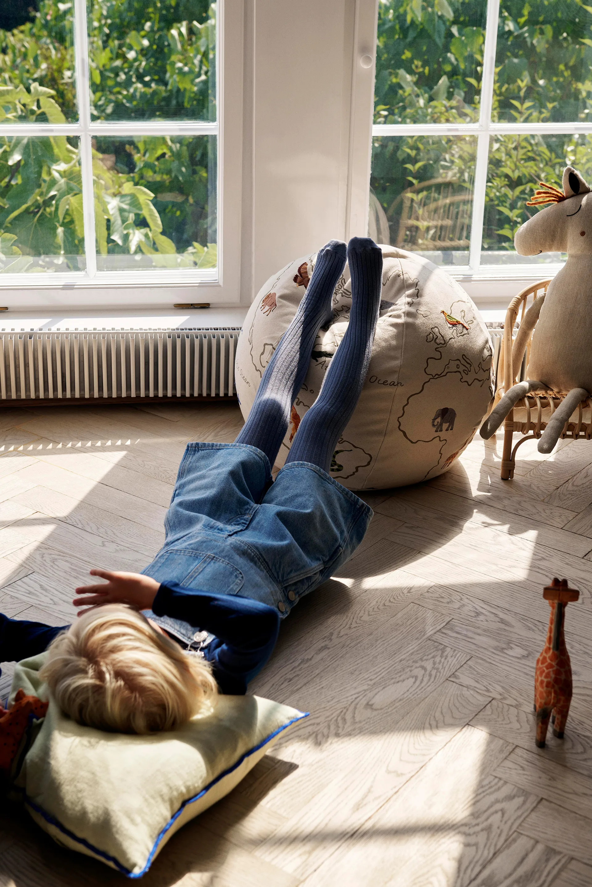 Pouf The World, Blanc cassé Ferm Living